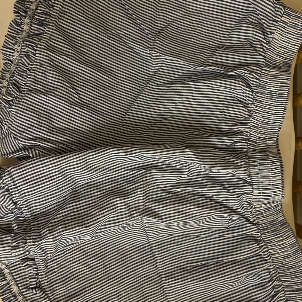 Striped Blue and White Women's Shorts